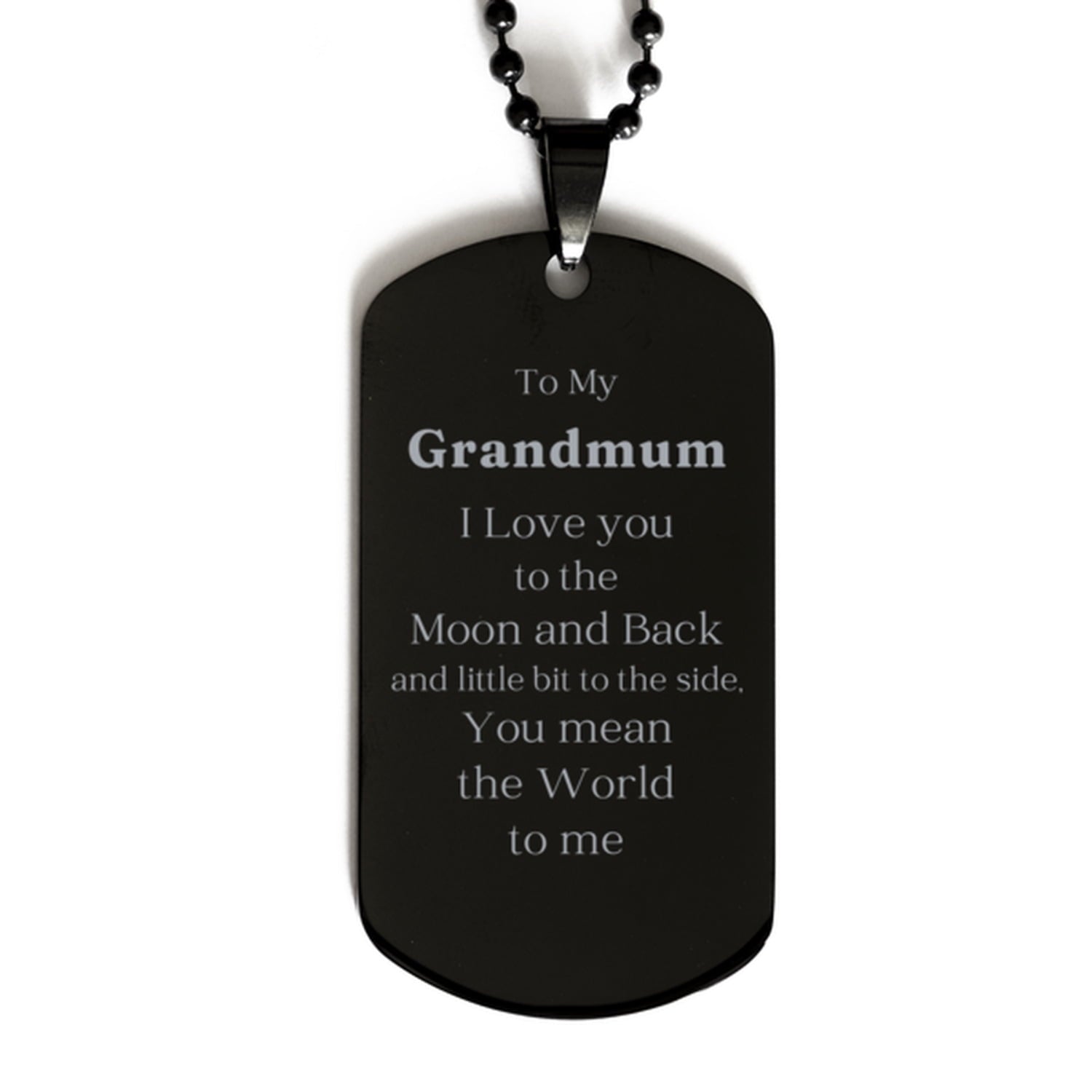 black dog tag grandmum engraved pendant perfect gift for grandmum to my amazing grandmum you mean the world to me birthday christmas veterans day