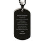 amangny bonus daughter black dog tag engraved confidence and love from bonus dad perfect idea gifts for birthday graduation and holidays