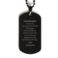 amangny granddaughter black dog tag engraved confidence gifts for granddaughter veterans day birthday christmas always loved always proud grandmother