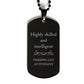 best parking lot attendant gifts highly skilled and intelligent appreciation birthday black dog tag for parking lot attendant men women friends coworkers
