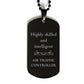 best air traffic controller gifts highly skilled and intelligent appreciation birthday black dog tag for air traffic controller men women friends coworkers