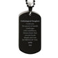 unbiological daughter engraved black dog tag inspirational gifts for her birthday christmas graduation always know you are loved and proud confidence and strength niche dad unique