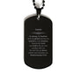 black dog tag cousin be fearless engraved inspirational gift for veterans graduation christmas deuteronomy 31 6