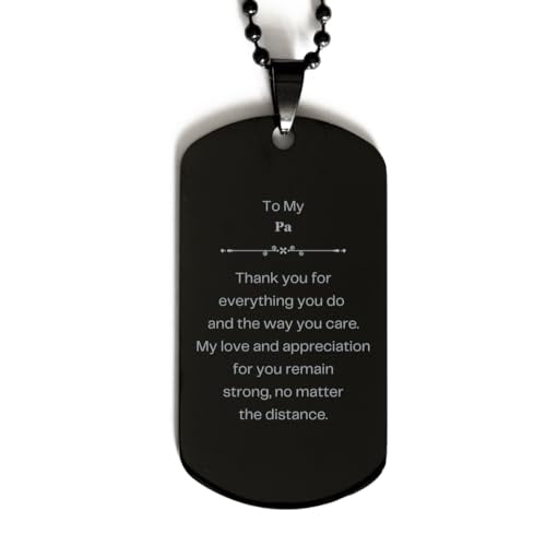 amangny black dog tag for pa engraved thank you gifts for dad birthday christmas veterans day pa pa pa pa pa