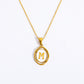 26 Letter Initial Pendant Necklace - Gold-Plated O-Shaped Chain