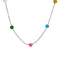 holding hengxin s925 sterling silver iu same model dopamine rainbow bead necklace female korean doudou minimalist design sensor neck chain
