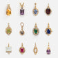 Exquisite pendants - vintage style birth Stone accessories for high-end DIY fashion