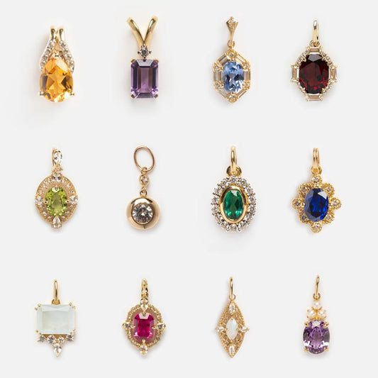Exquisite pendants - vintage style birth Stone accessories for high-end DIY fashion