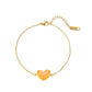 Love Necklace for Women - Adjustable Peach Heart Natural Stone Clavicle Chain