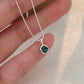 S925 Sterling Silver Small Colored Stone Necklace for Women - Light Luxury Fashion Clavicle Chain