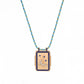 Retro Style Tarot Card Necklace - Sun Moon Star Design - Copper & Gemstone