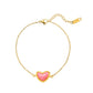 Love Necklace for Women - Adjustable Peach Heart Natural Stone Clavicle Chain