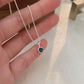 S925 Sterling Silver Small Colored Stone Necklace for Women - Light Luxury Fashion Clavicle Chain