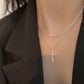 S925 Sterling Silver Cross Necklace for Women - Simple & Versatile Clavicle Chain