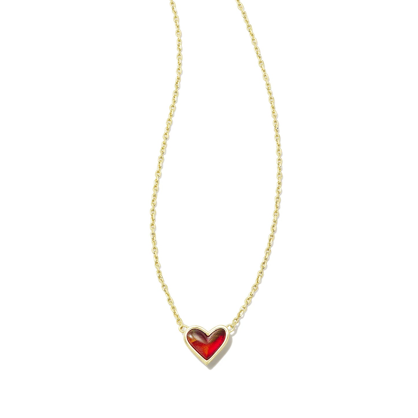 Love Necklace for Women - Adjustable Peach Heart Natural Stone Clavicle Chain