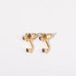 Stunning U-Shaped 12 Birthstone Stud Earrings - 18K Gold Plated Copper Gift
