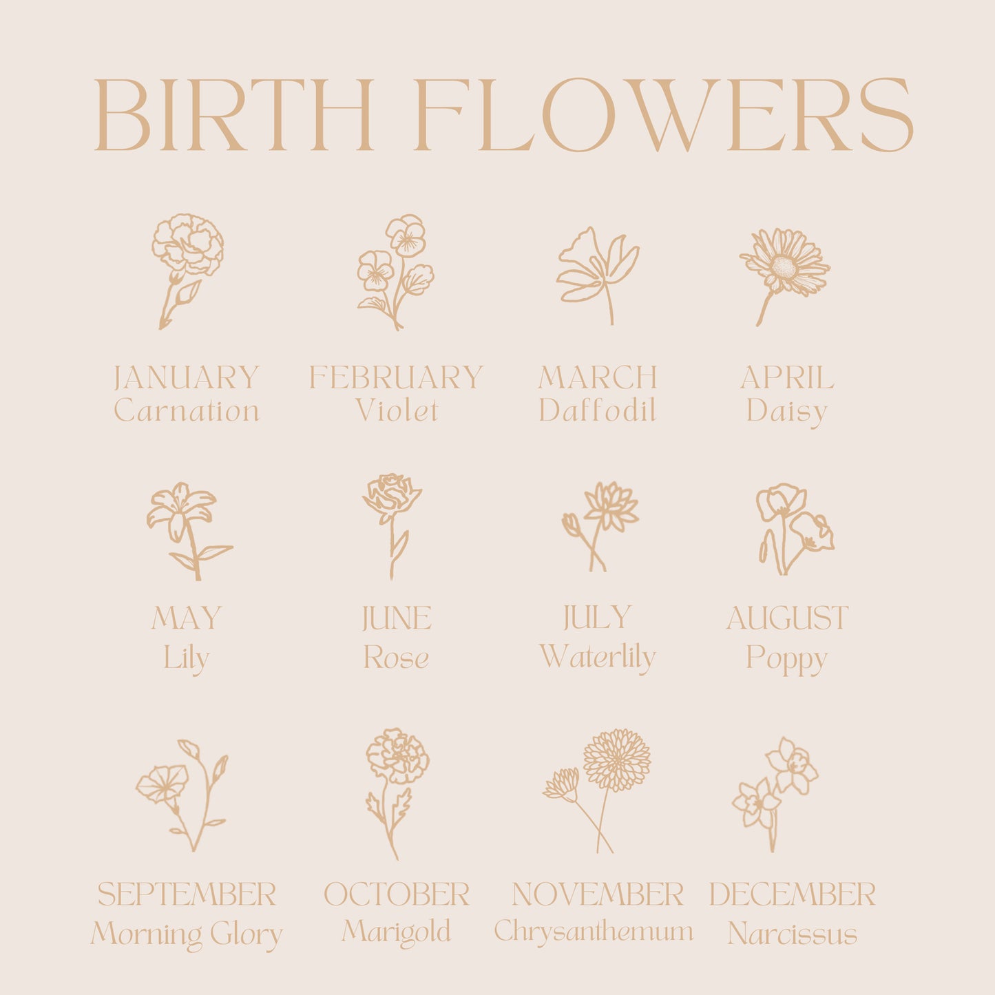 Birth Flower Necklace with Birthstone, Personalized Jewelry for Her, Moms Birthday Gift, Birthstone Jewelry, Flower Pendant Gift