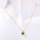 Pear Drop Zircon Birthstone Necklace  18K Gold Plated Titanium Steel