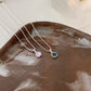 S925 Sterling Silver Small Colored Stone Necklace for Women - Light Luxury Fashion Clavicle Chain