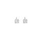 S925 Sterling Silver Four-Leaf Clover Crushed Ice Earrings