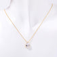 Pear Drop Zircon Birthstone Necklace  18K Gold Plated Titanium Steel