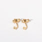 Stunning U-Shaped 12 Birthstone Stud Earrings - 18K Gold Plated Copper Gift