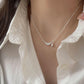 holding hengxin s925 sterling silver light luxury bull horn bag necklace female korean dongdamen new niche temperament high level collarbone chain