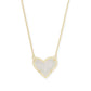 Love Necklace for Women - Adjustable Peach Heart Natural Stone Clavicle Chain