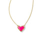 Love Necklace for Women - Adjustable Peach Heart Natural Stone Clavicle Chain