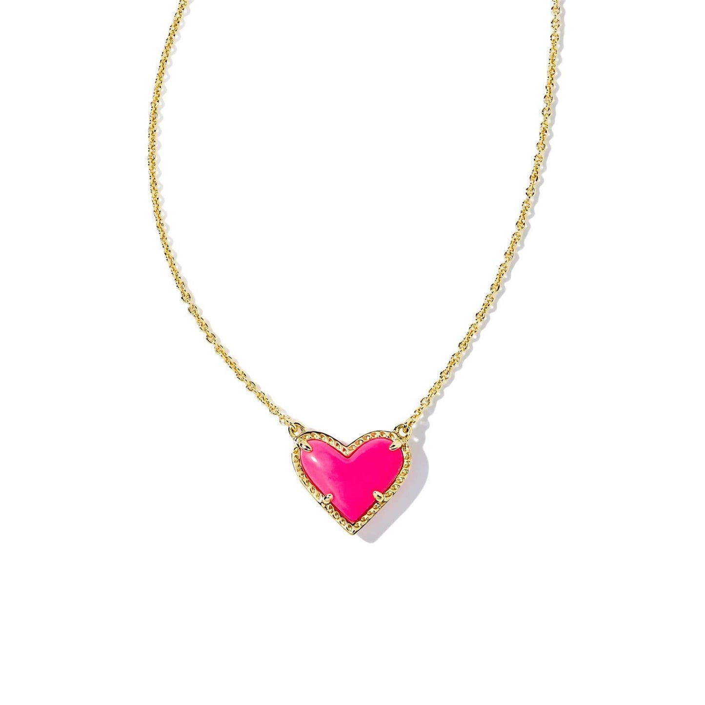 Love Necklace for Women - Adjustable Peach Heart Natural Stone Clavicle Chain