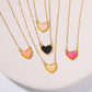 Love Necklace for Women - Adjustable Peach Heart Natural Stone Clavicle Chain