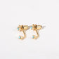 Stunning U-Shaped 12 Birthstone Stud Earrings - 18K Gold Plated Copper Gift
