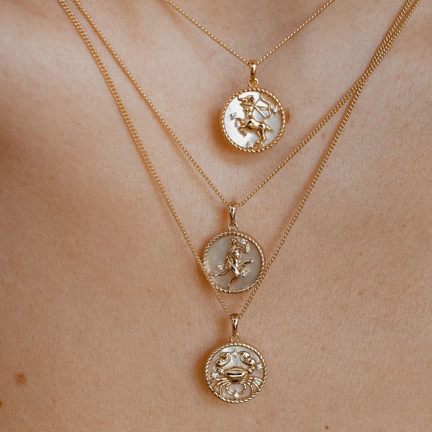 12 Constellations Necklace | Titanium Steel Coin Pendant | 18K Gold Plated | O-shaped Chain | Zodiac Jewelry | Perfect Gift