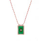Retro Style Tarot Card Necklace - Sun Moon Star Design - Copper & Gemstone