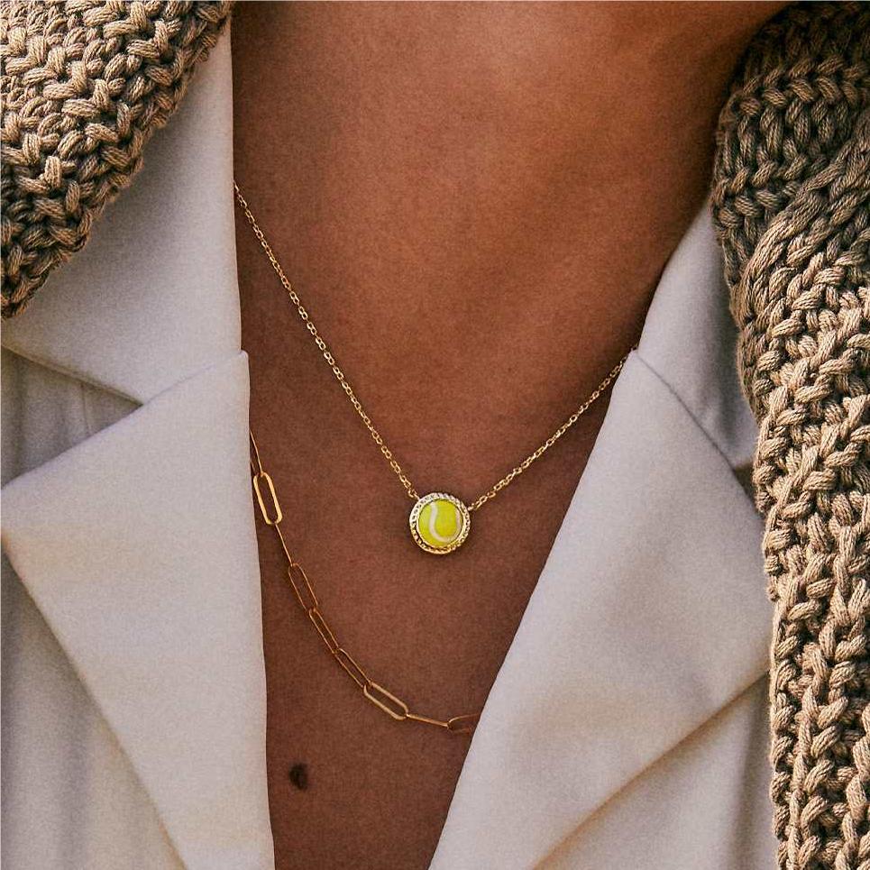 14K Gold Plated Sports Necklace  Soccer, Basketball, Baseball, Volleyball, Softball