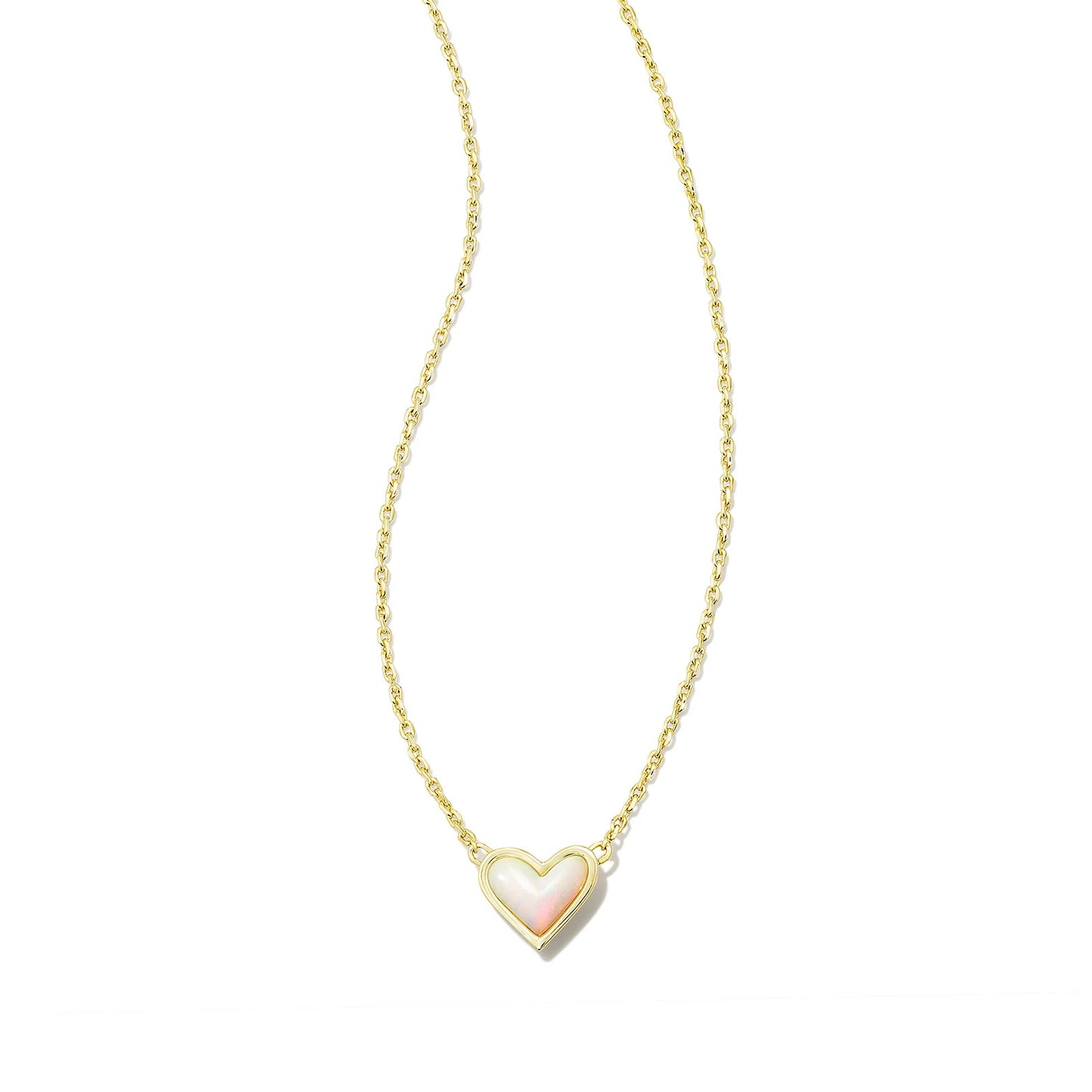 Love Necklace for Women - Adjustable Peach Heart Natural Stone Clavicle Chain