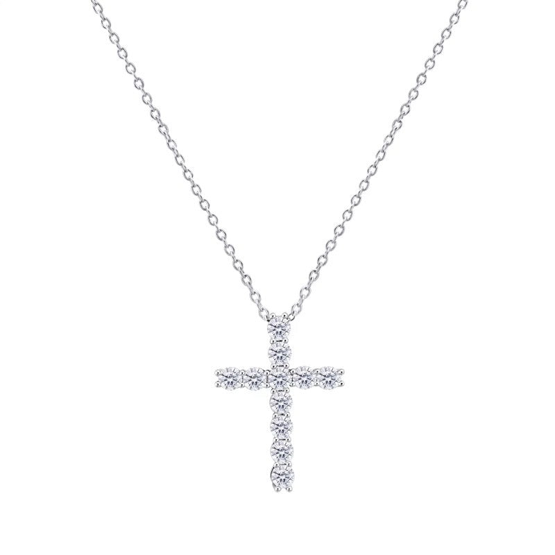 S925 Sterling Silver Cross Necklace for Women - Simple & Versatile Clavicle Chain
