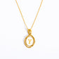 26 Letter Initial Pendant Necklace - Gold-Plated O-Shaped Chain