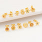 Birth Flower Stud Earrings - Gold-Plated Hypoallergenic Flower Earrings