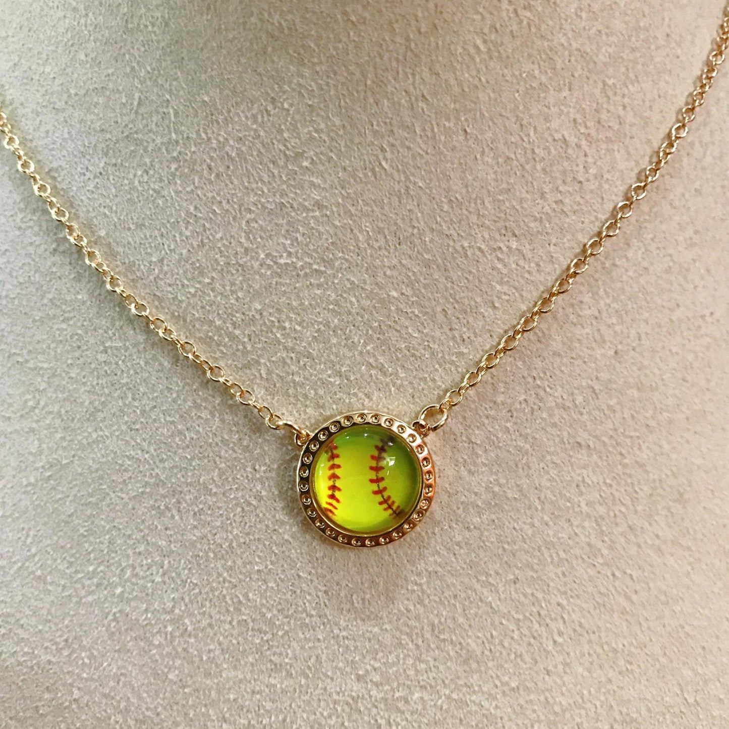 14K Gold Plated Sports Necklace  Soccer, Basketball, Baseball, Volleyball, Softball