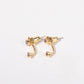 Stunning U-Shaped 12 Birthstone Stud Earrings - 18K Gold Plated Copper Gift