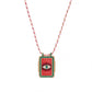 Retro Style Tarot Card Necklace - Sun Moon Star Design - Copper & Gemstone
