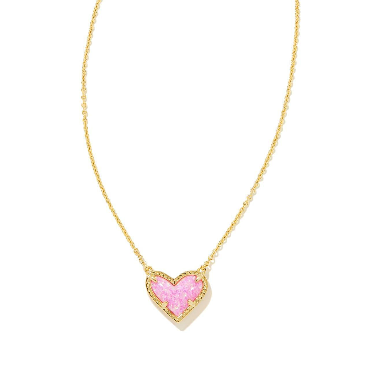 Love Necklace for Women - Adjustable Peach Heart Natural Stone Clavicle Chain