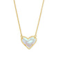 Love Necklace for Women - Adjustable Peach Heart Natural Stone Clavicle Chain