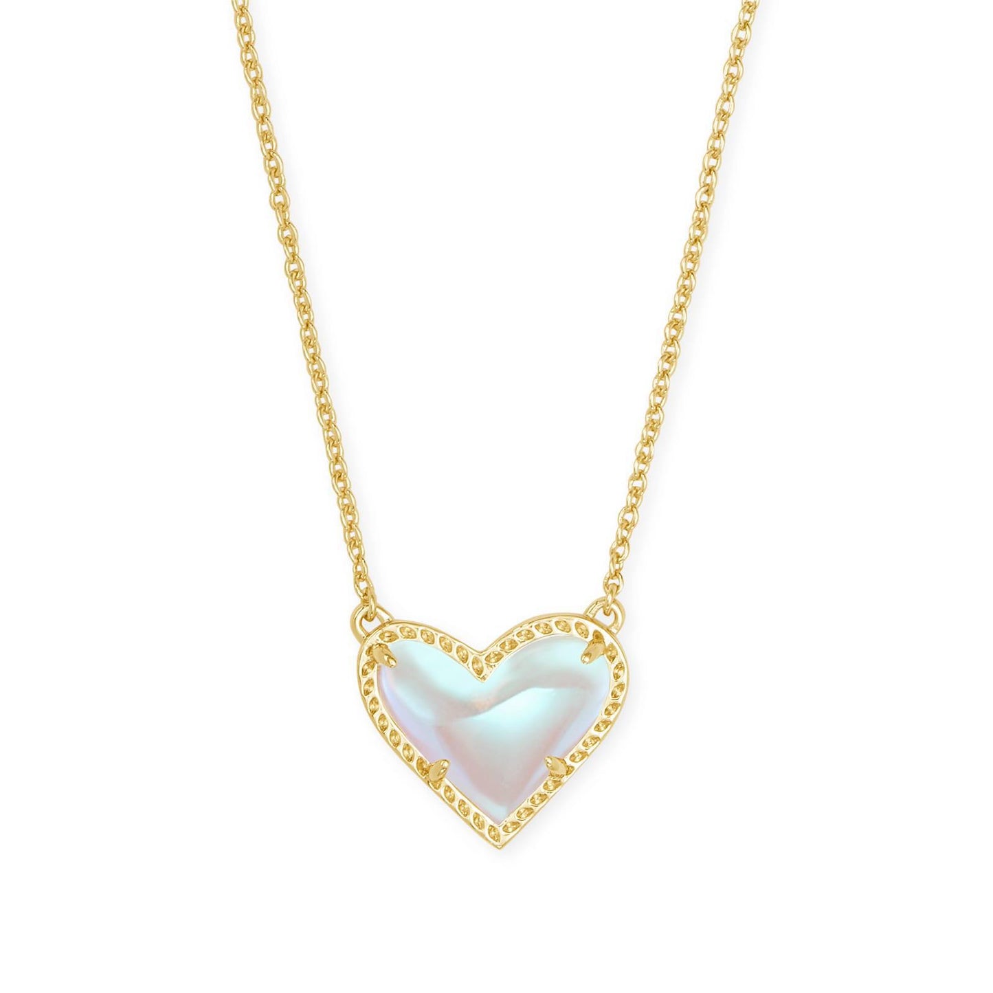 Love Necklace for Women - Adjustable Peach Heart Natural Stone Clavicle Chain