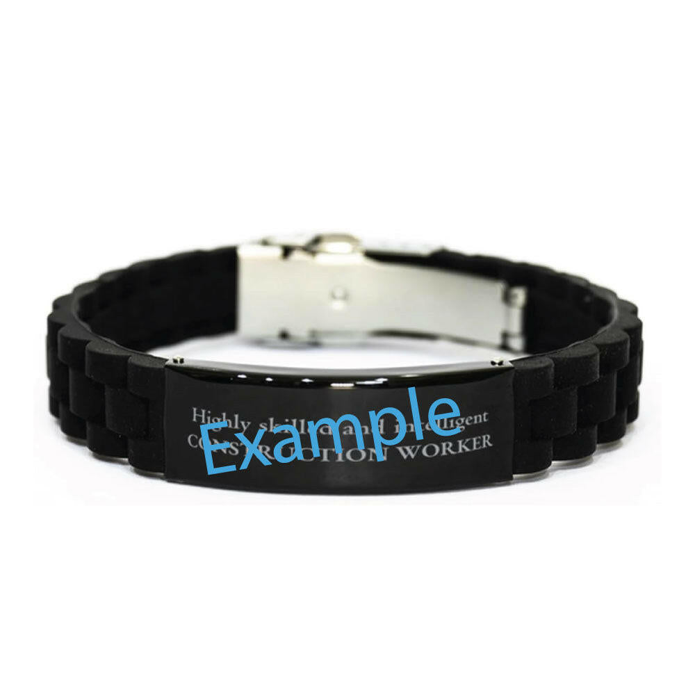 customizable black glidelock clasp bracelet