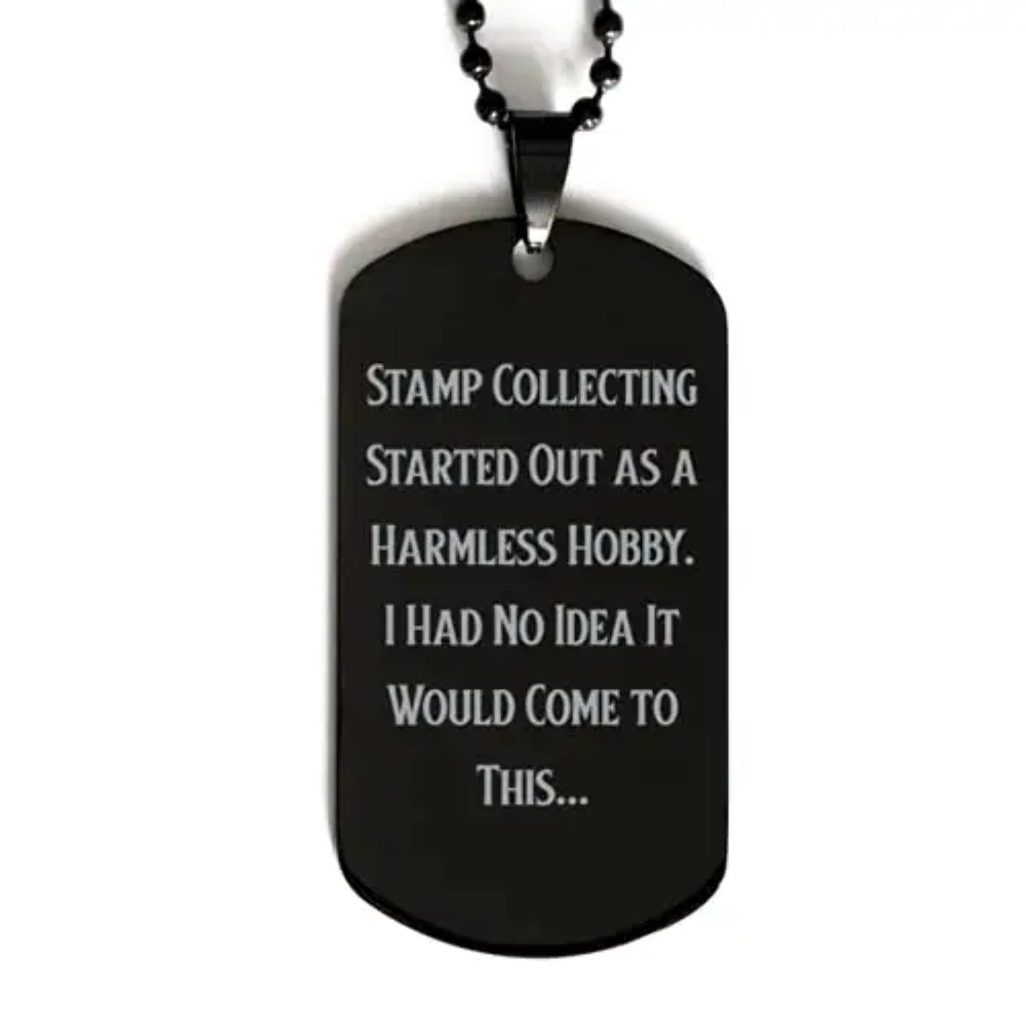 brilliant stamp collecting gifts stamp collecting started out as a harmless hobby. i had no idea new black dog tag for men women from