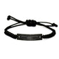 abuela black rope bracelet engraved unique gift birthday christmas confidence hope