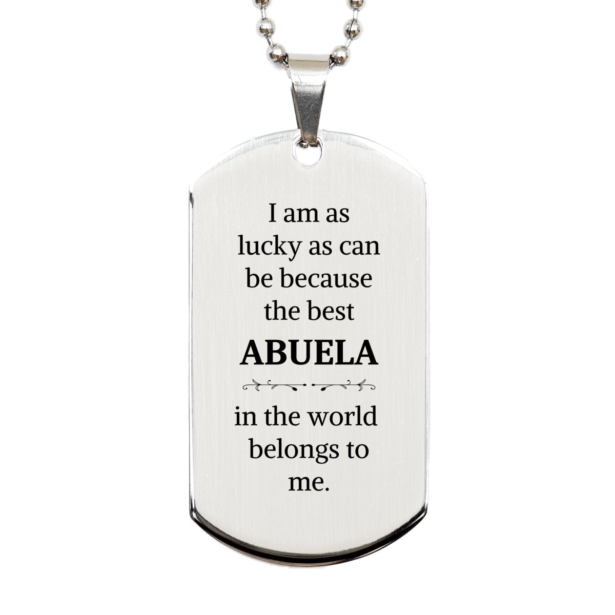 abuela engraved silver dog tag the best abuela belongs to me special gift for birthday christmas and veterans day unique and inspirational