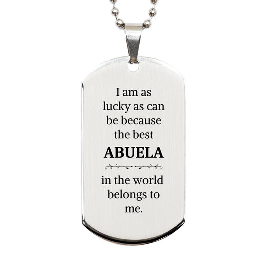 abuela engraved silver dog tag the best abuela belongs to me special gift for birthday christmas and veterans day unique and inspirational